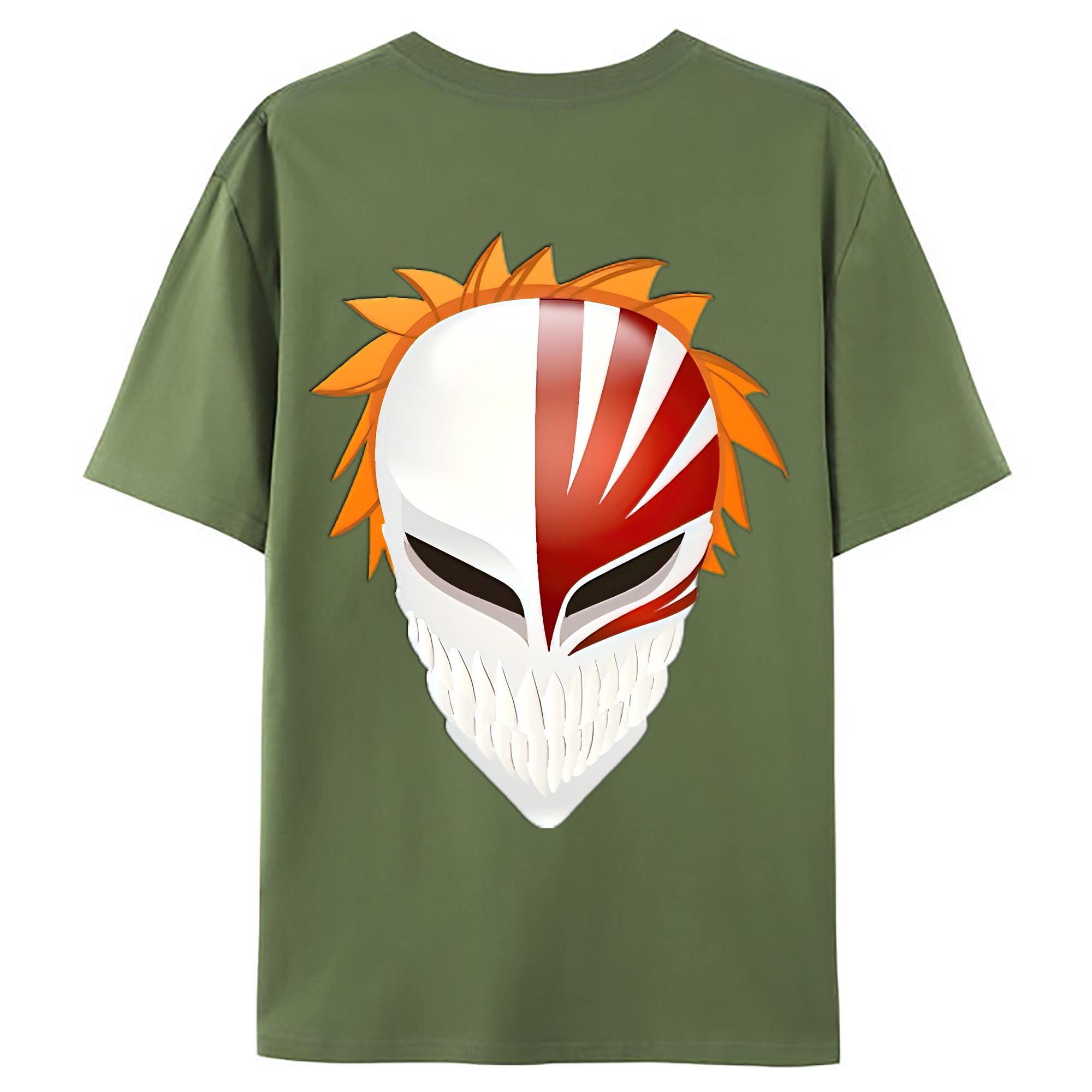 （画像用） ブリーチ 黒崎一護（くろさき いちご）BLEACH Kurosaki Ichigo 綿100％ メンズ半袖Tシャツ（バックプリント） 通気性